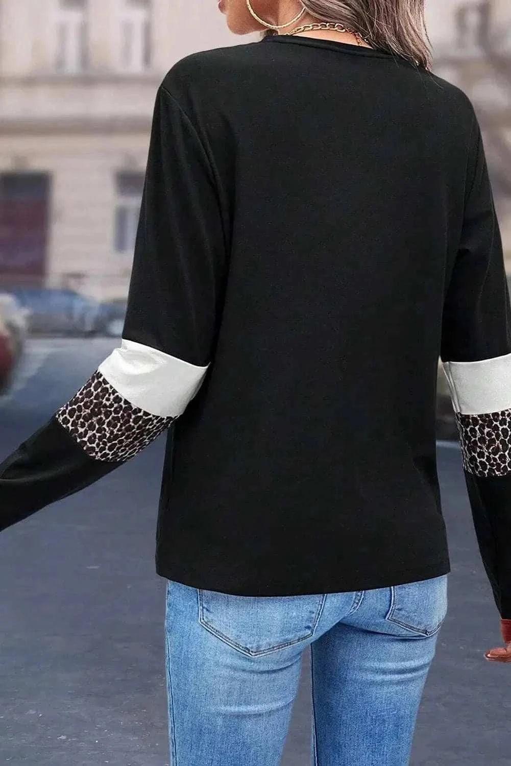 Leopard print casual blouse, s-xl - Love Salve 