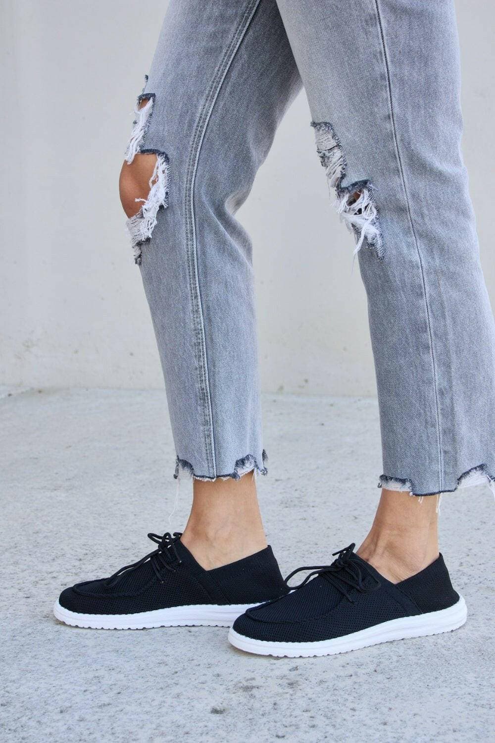 Urban Wanderer Lace-Up Sneakers with Classic Round Toe