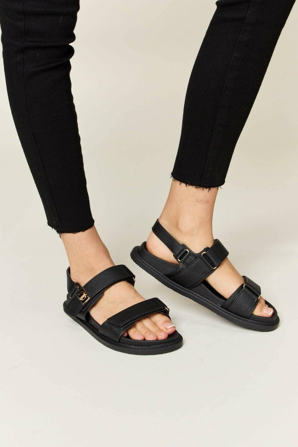 Summer Vibes Velcro Strappy Sandals by WILD DIVAStep into Summer with Style
 Introducing the Summer Vibes Velcro Strappy Sandals by WILD DIVA, your ultimate companion for effortless summer styling. These sandals aLove Salve Summer Vibes Velcro Strappy SandalsShoes