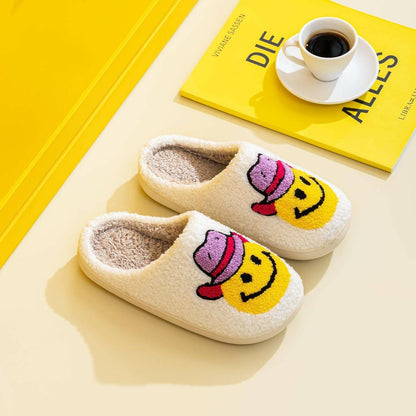 Cozy Smiley Face Plush SlippersCozy Smiley Face Plush Slippers
 Step into a world of ultimate comfort and joy with our Cozy Smiley Face Plush Slippers! Designed to elevate your relaxation experienLove Salve Cozy Smiley Face Plush SlippersShoes