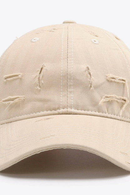 Distressed Cotton Adjustable CapStay Fashionable with our Distressed Cotton Adjustable Cap
 
 
Material: Crafted from 100% cotton for unparalleled comfort
 
Perfect Fit: Adjustable circumference guLove Salve Distressed Cotton Adjustable CapShoes