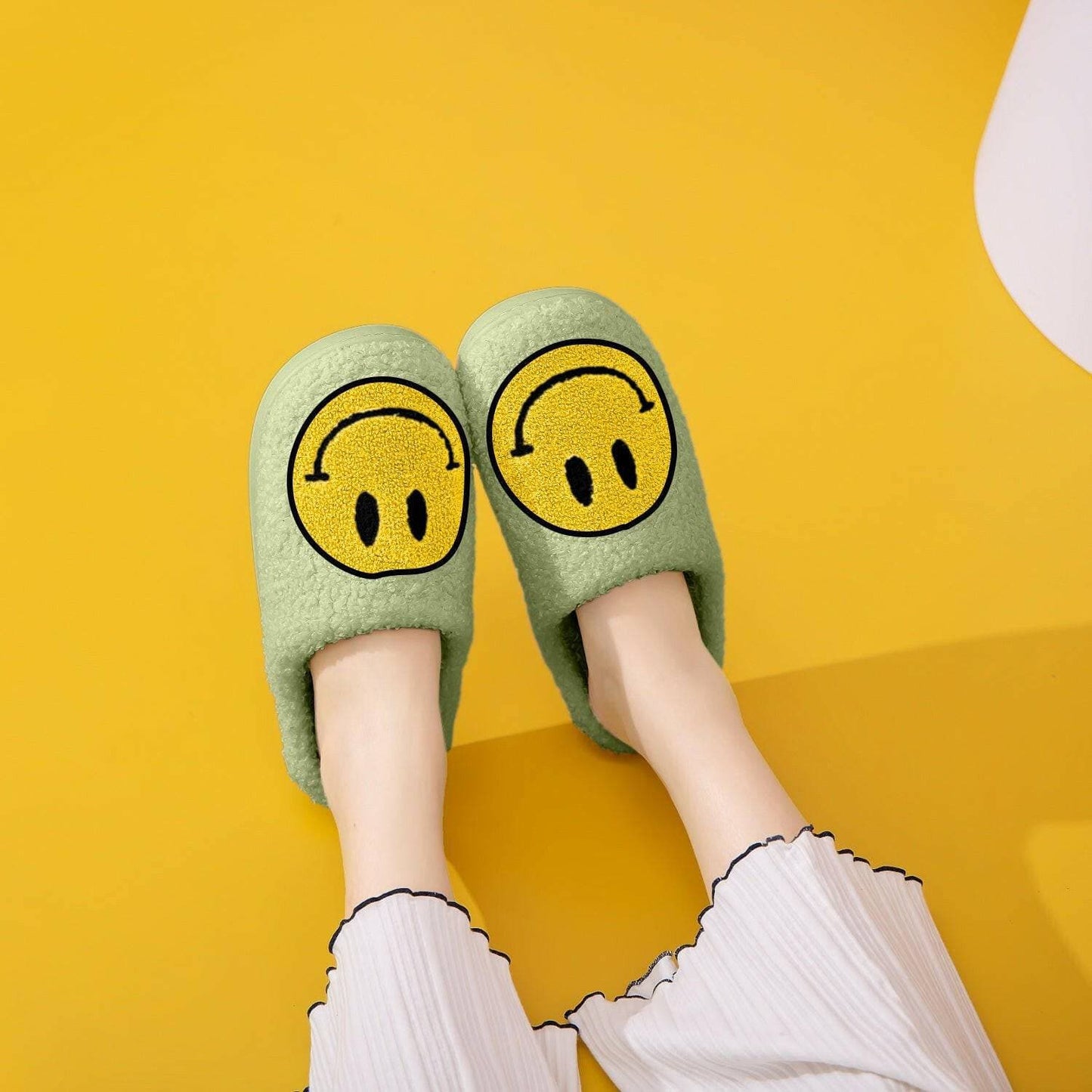 Melody Smiley Face SlippersMelody Smiley Face Slippers
 Indulge in luxurious comfort and spread joy with our Melody Smiley Face Slippers. Elevate your lounging experience with these plush slipLove Salve Melody Smiley Face SlippersShoes