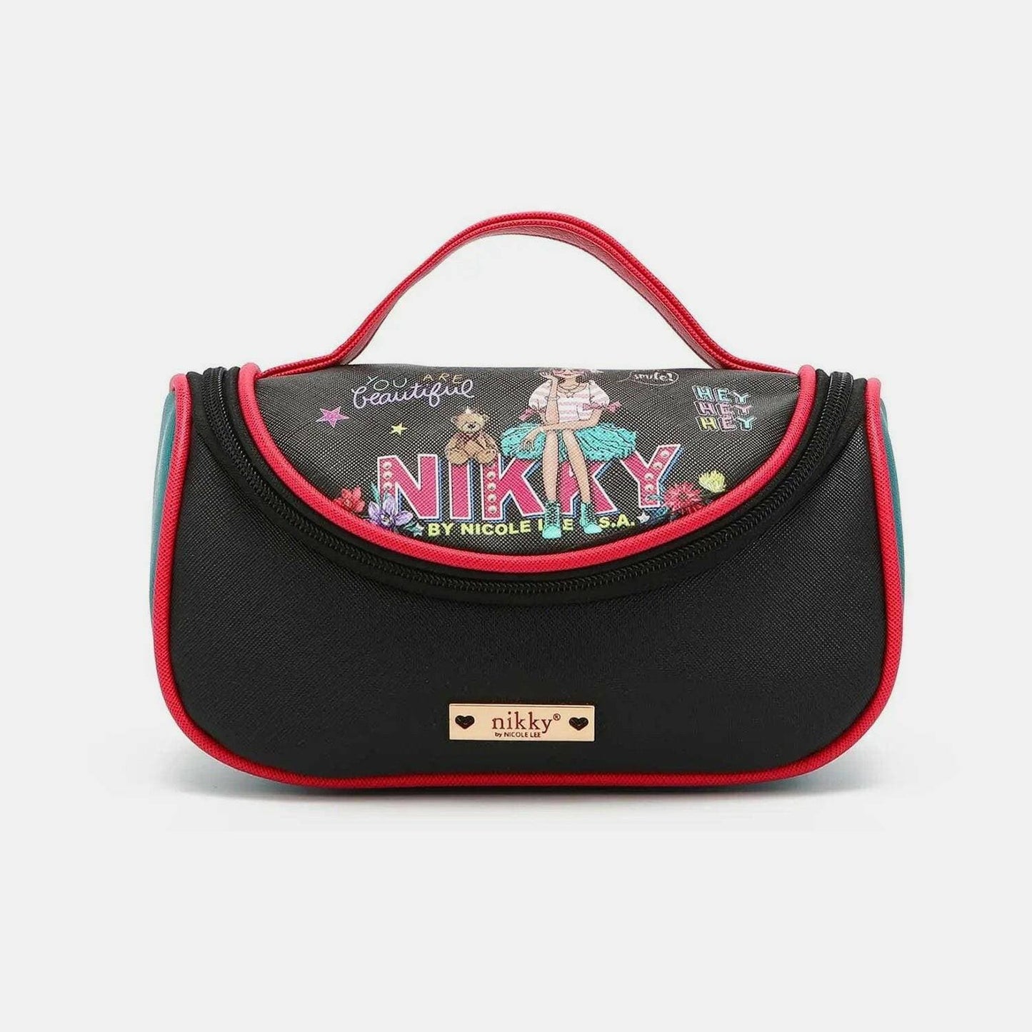 Nikky contrast makeup bag - chic organizer