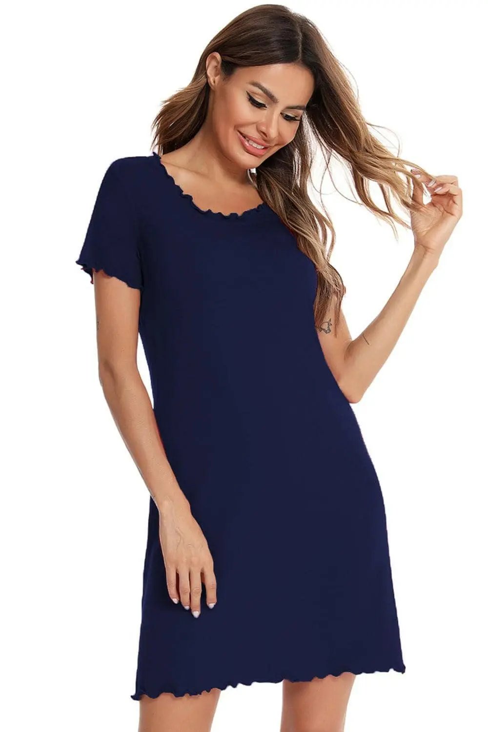 Chic short sleeve lounge dress - Love Salve 