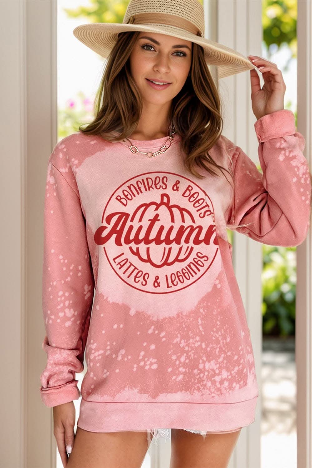 Chic letter print pullover top - Love Salve 