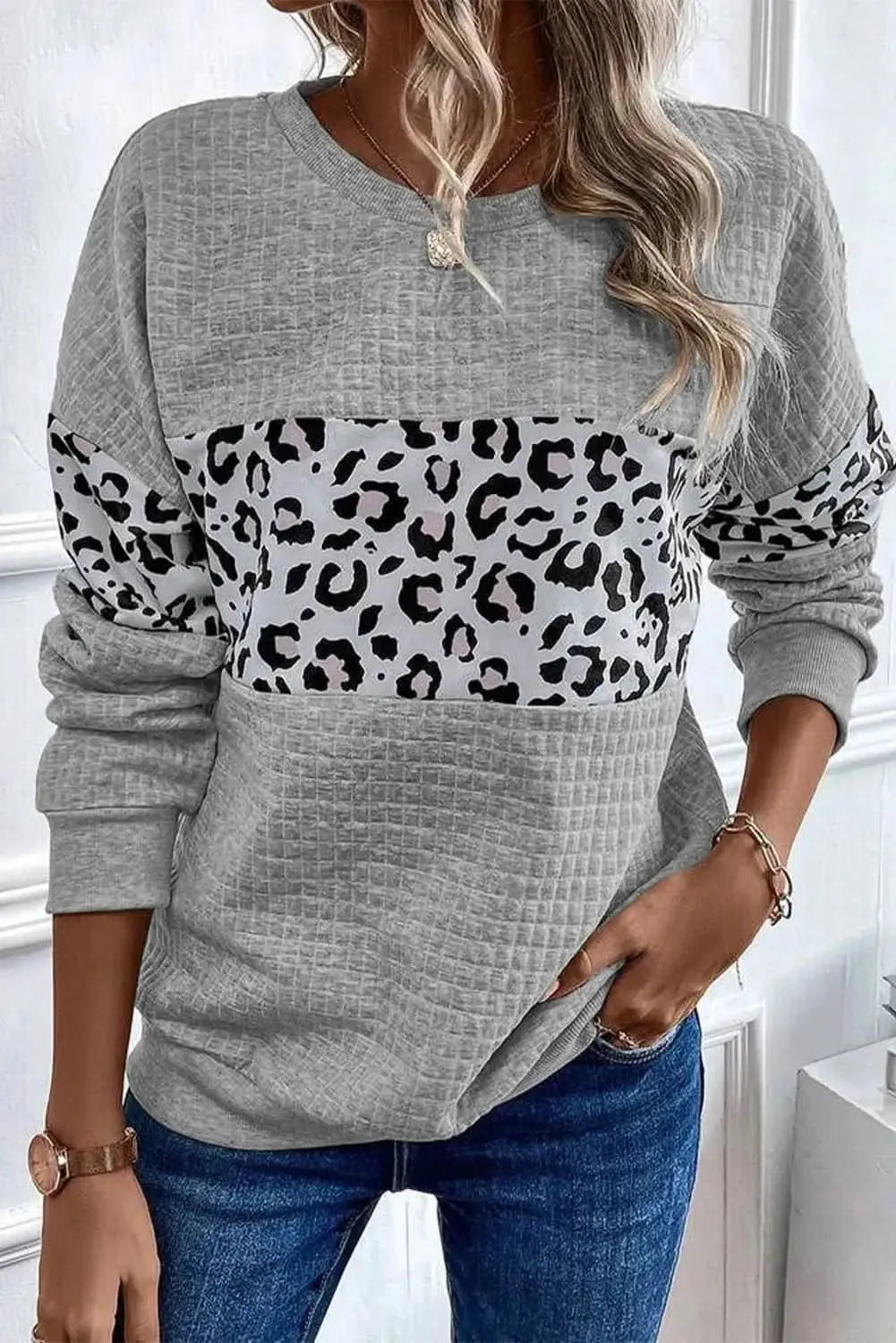 Cozy leopard print sweatshirt - Love Salve 