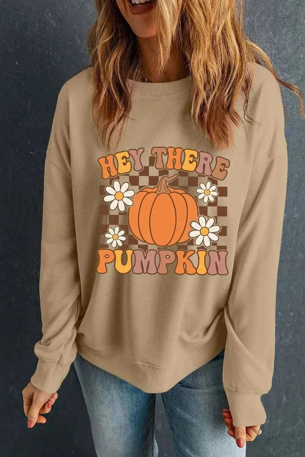 Pumpkin graphic sweatshirt - cozy fall style - Love Salve 