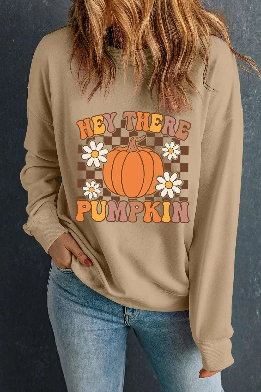 Pumpkin graphic sweatshirt - cozy fall style - Love Salve 