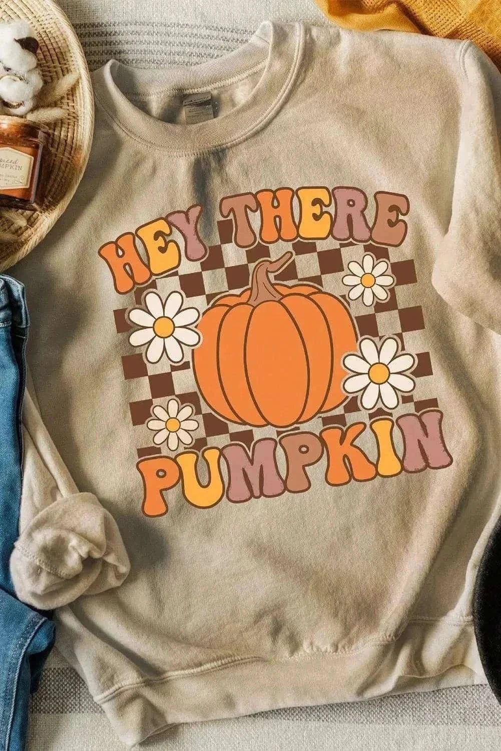 Pumpkin graphic sweatshirt - cozy fall style - Love Salve 