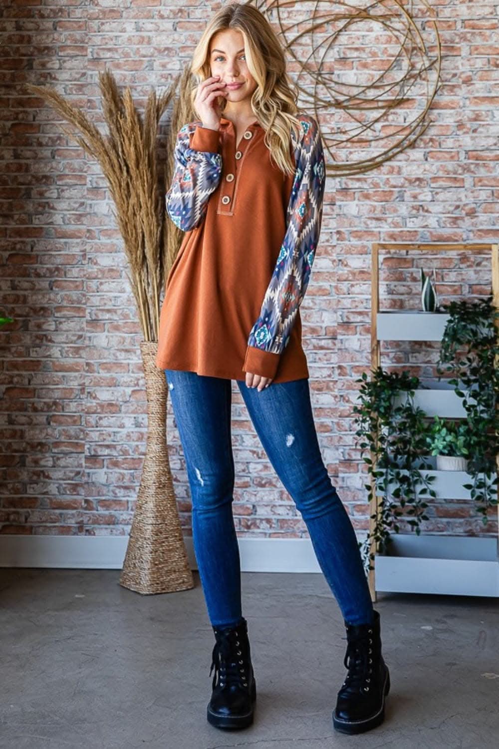 Cozy hooded long sleeve top - Love Salve 