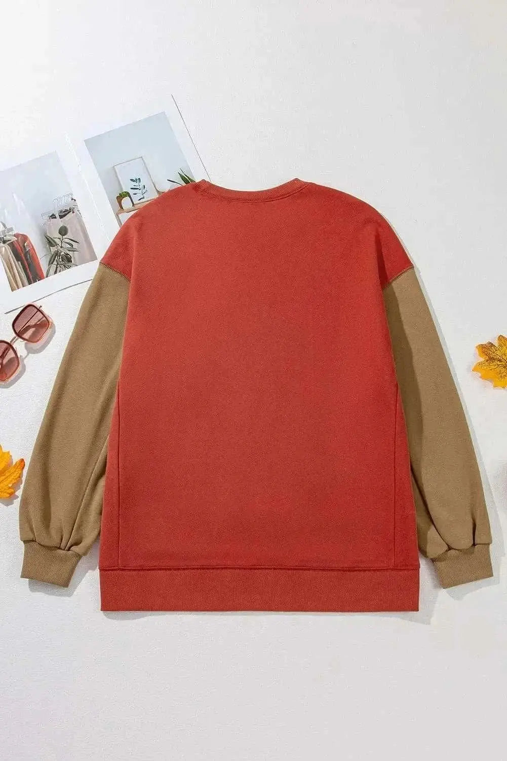 Color-blocked long sleeve sweatshirt - Love Salve 