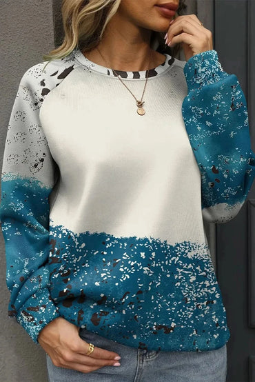 Chic printed sweatshirt, long sleeve - Love Salve 