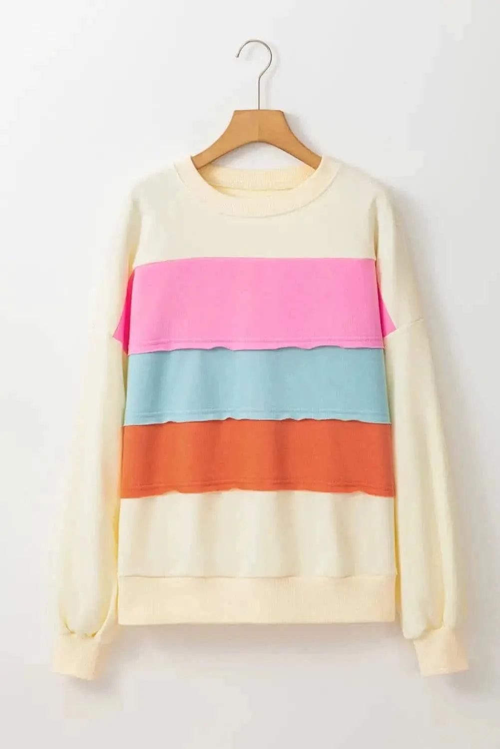 Chic Color Block Pullover Top - Love Salve 