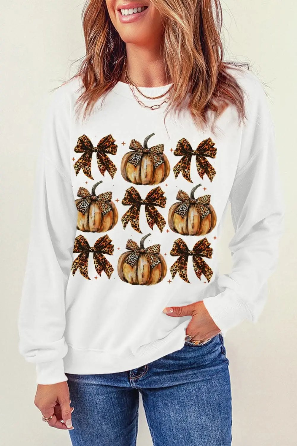 Pumpkin Patch Bow Sweatshirt - Love Salve 