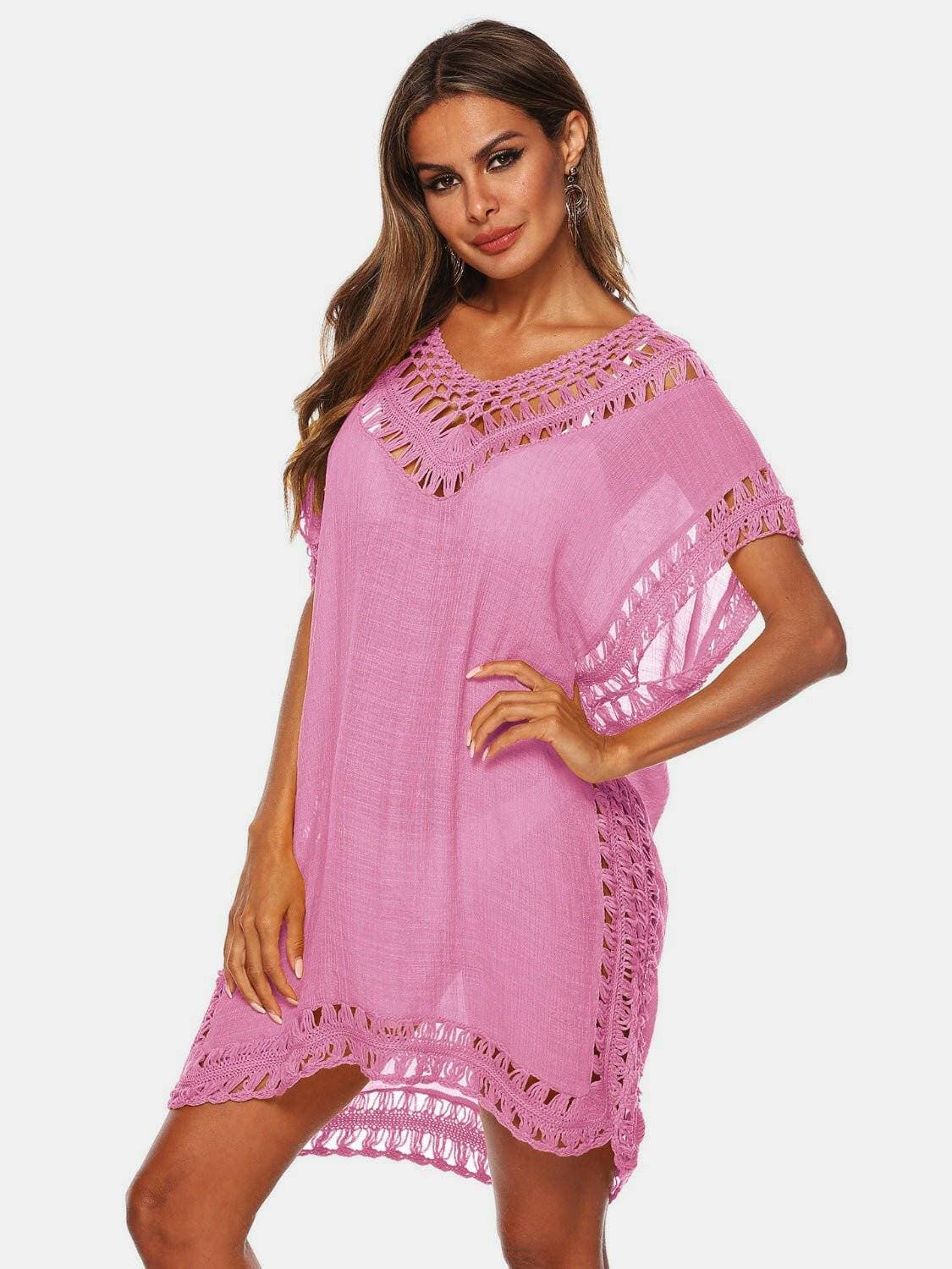 Elegant Sheer V-Neck Cutout Beach Cover-UpUpgrade Your Beach Look with Our Elegant Sheer V-Neck Cutout Beach Cover-Up
 
 
Cutout Sheer: Embrace allure with a hint of skin peeking through, keeping you both coLove Salve -Neck Cutout Beach Cover-Swim