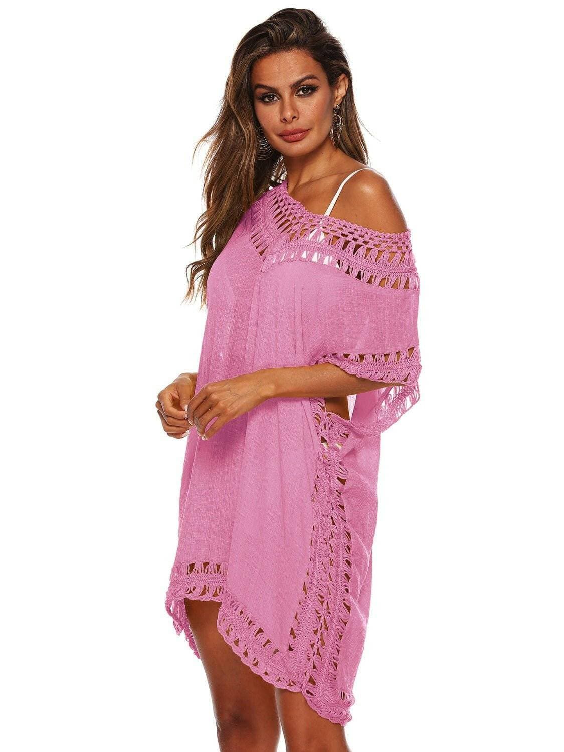 Elegant Sheer V-Neck Cutout Beach Cover-UpUpgrade Your Beach Look with Our Elegant Sheer V-Neck Cutout Beach Cover-Up
 
 
Cutout Sheer: Embrace allure with a hint of skin peeking through, keeping you both coLove Salve -Neck Cutout Beach Cover-Swim