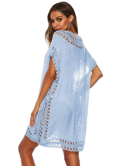 Elegant Sheer V-Neck Cutout Beach Cover-UpUpgrade Your Beach Look with Our Elegant Sheer V-Neck Cutout Beach Cover-Up
 
 
Cutout Sheer: Embrace allure with a hint of skin peeking through, keeping you both coLove Salve -Neck Cutout Beach Cover-Swim