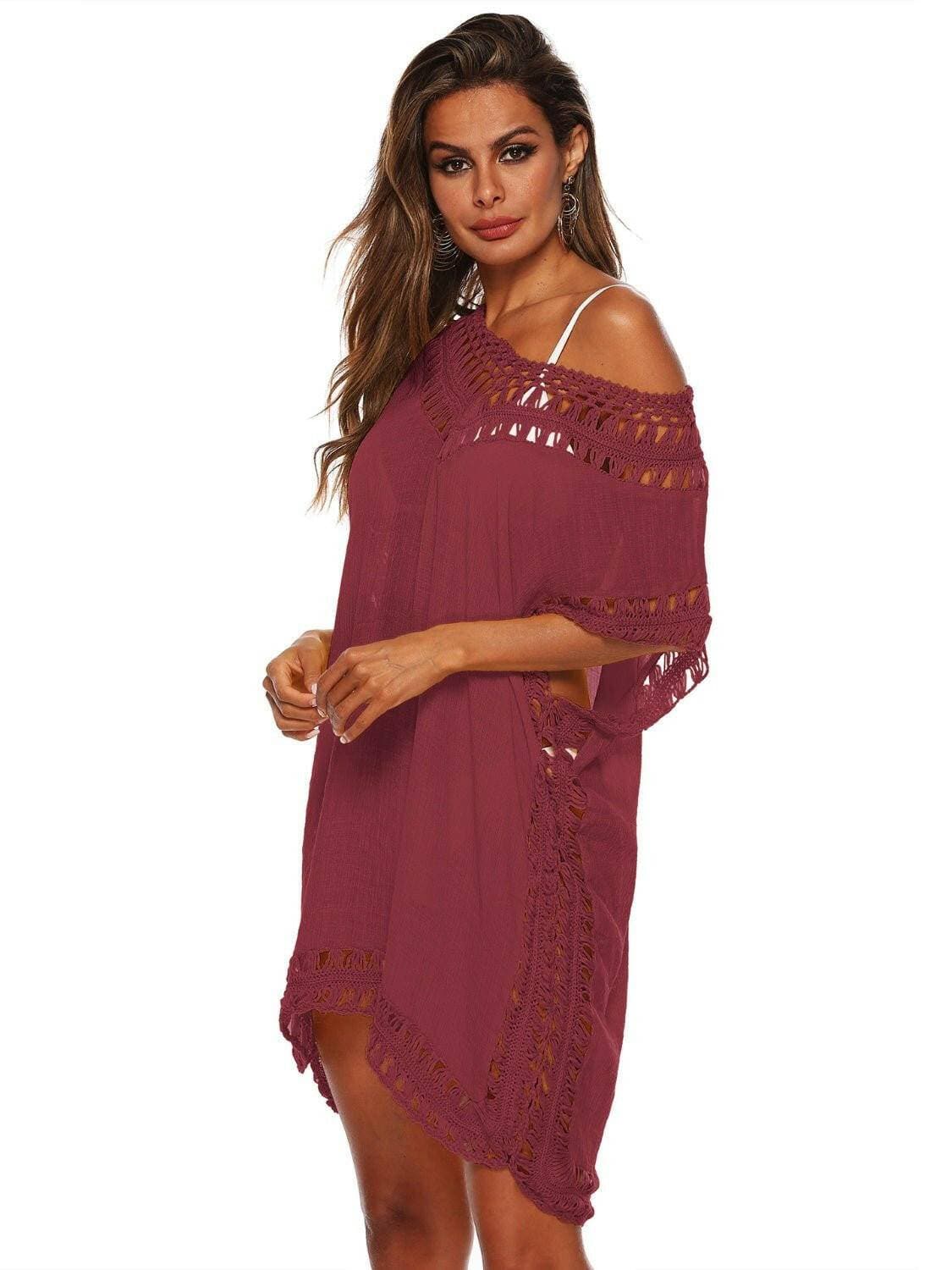 Elegant Sheer V-Neck Cutout Beach Cover-UpUpgrade Your Beach Look with Our Elegant Sheer V-Neck Cutout Beach Cover-Up
 
 
Cutout Sheer: Embrace allure with a hint of skin peeking through, keeping you both coLove Salve -Neck Cutout Beach Cover-Swim