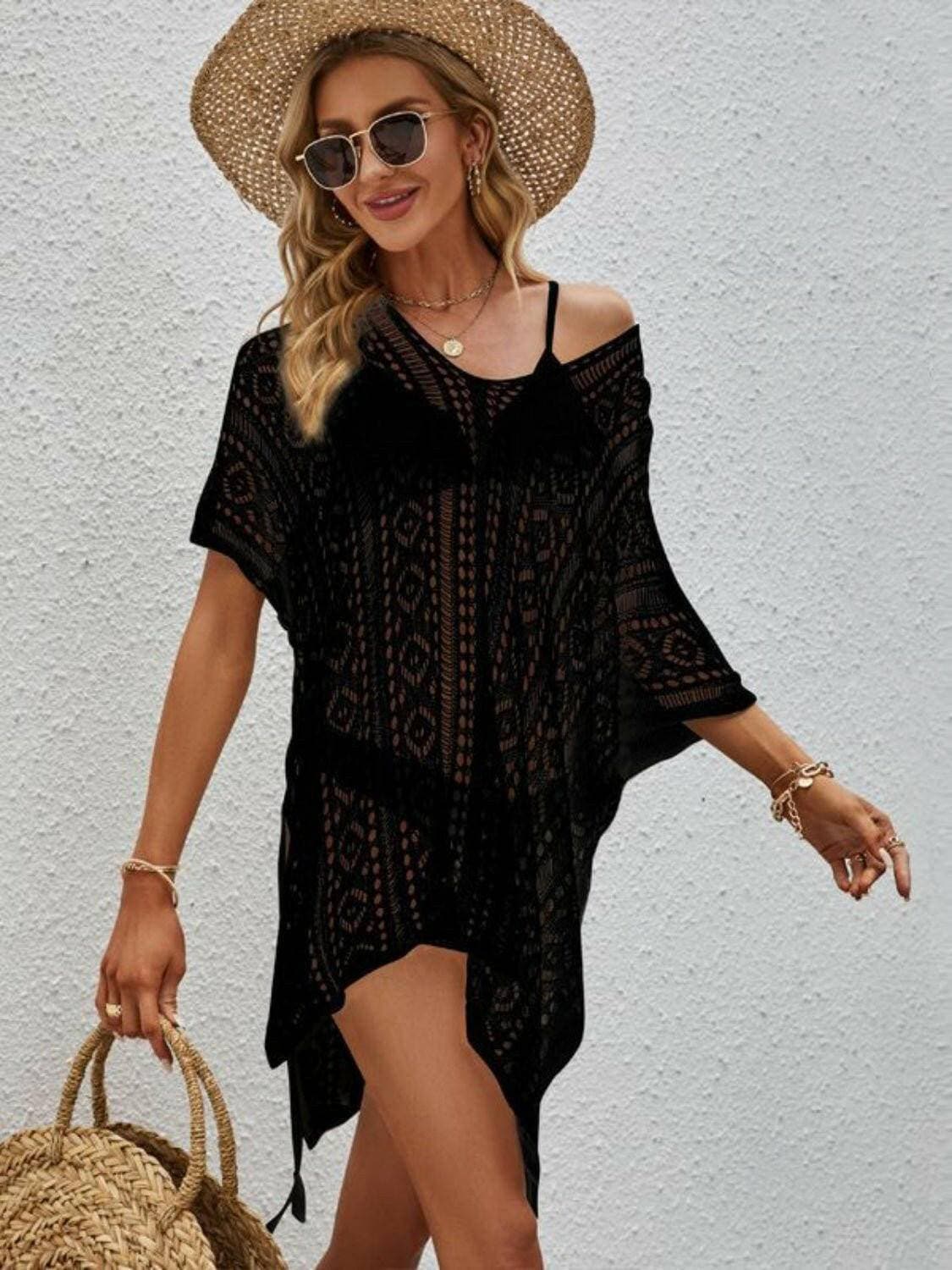 Airy V-Neck Sheer Short Sleeve CardiganUpgrade Your Wardrobe with the Airy V-Neck Sheer Short Sleeve Cardigan
 
 
Basic Style: Elevate your look with this versatile piece that offers a modern and chic silLove Salve -Neck Sheer Short Sleeve Cardiganswimwear