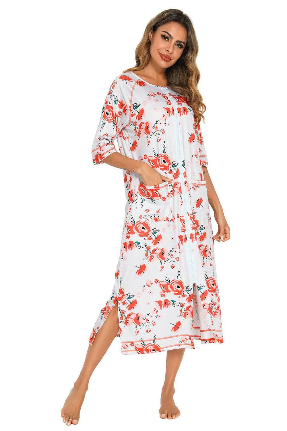 Nighttime Chic Printed Nightgown with Handy PocketsExperience Nighttime Elegance with Our Printed Nightgown
 
 
Chic Design: Embrace sophistication with a stylish printed nightgown designed to elevate your nightwear Love Salve Nighttime Chic Printed Nightgownswimwear