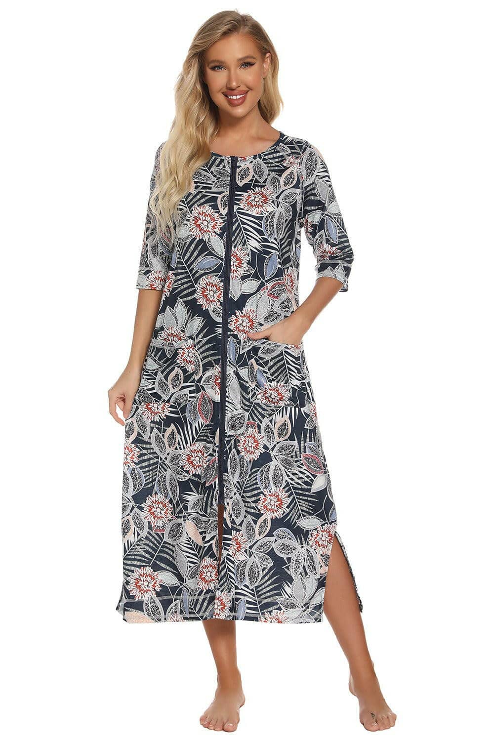 Nighttime Chic Printed Nightgown with Handy PocketsExperience Nighttime Elegance with Our Printed Nightgown
 
 
Chic Design: Embrace sophistication with a stylish printed nightgown designed to elevate your nightwear Love Salve Nighttime Chic Printed Nightgownswimwear