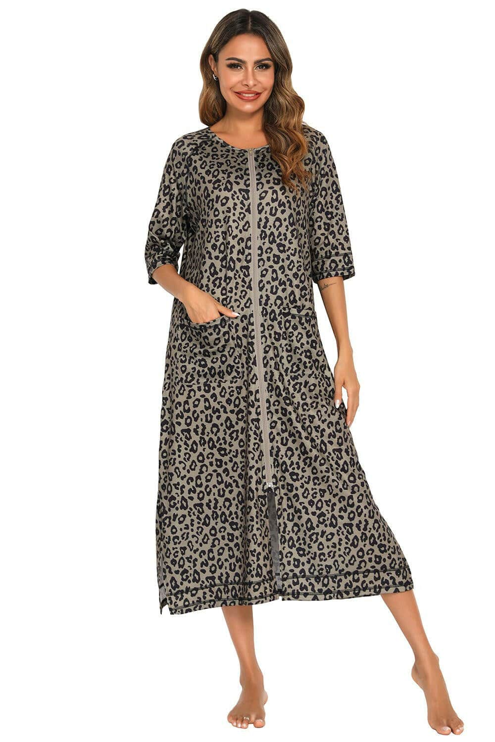 Nighttime Chic Printed Nightgown with Handy PocketsExperience Nighttime Elegance with Our Printed Nightgown
 
 
Chic Design: Embrace sophistication with a stylish printed nightgown designed to elevate your nightwear Love Salve Nighttime Chic Printed Nightgownswimwear