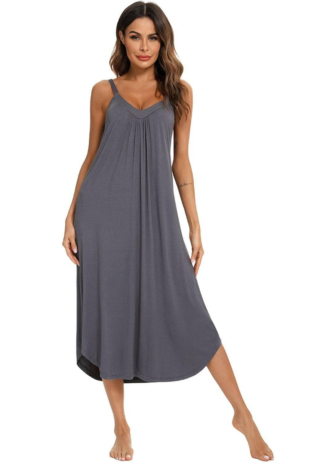 Cozy V-Neck Lounge Midi DressCozy V-Neck Lounge Midi Dress
 Indulge in Ultimate Comfort and Style with our Cozy V-Neck Lounge Midi Dress!
 Main Features:
 
 
Comfortable Elegance: Experience theLove Salve -Neck Lounge Midi Dressswimwear