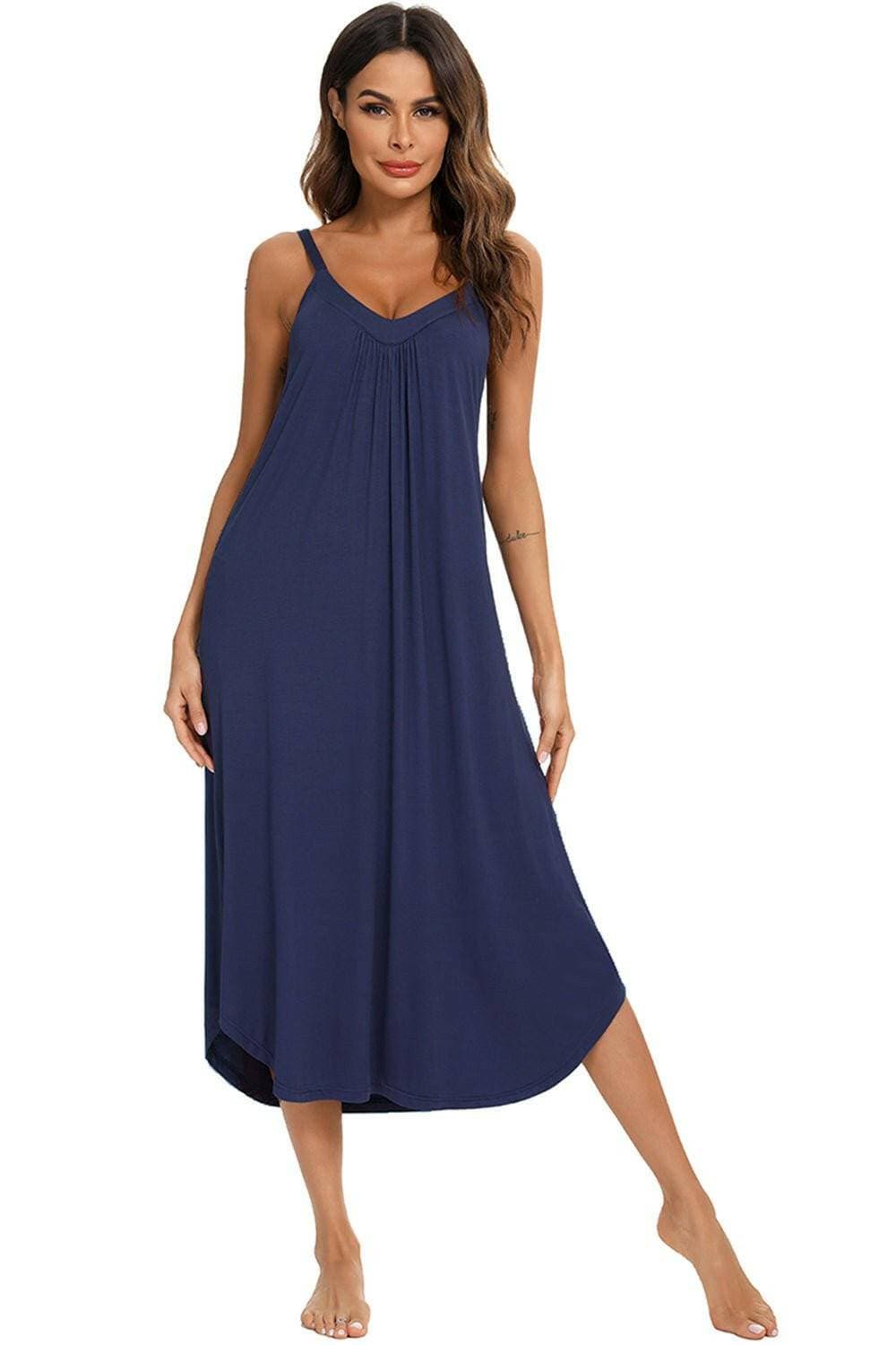 Cozy V-Neck Lounge Midi DressCozy V-Neck Lounge Midi Dress
 Indulge in Ultimate Comfort and Style with our Cozy V-Neck Lounge Midi Dress!
 Main Features:
 
 
Comfortable Elegance: Experience theLove Salve -Neck Lounge Midi Dressswimwear