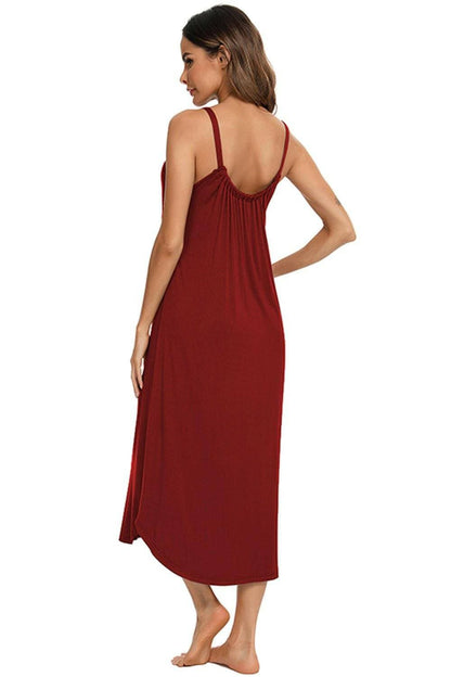 Cozy V-Neck Lounge Midi DressCozy V-Neck Lounge Midi Dress
 Indulge in Ultimate Comfort and Style with our Cozy V-Neck Lounge Midi Dress!
 Main Features:
 
 
Comfortable Elegance: Experience theLove Salve -Neck Lounge Midi Dressswimwear