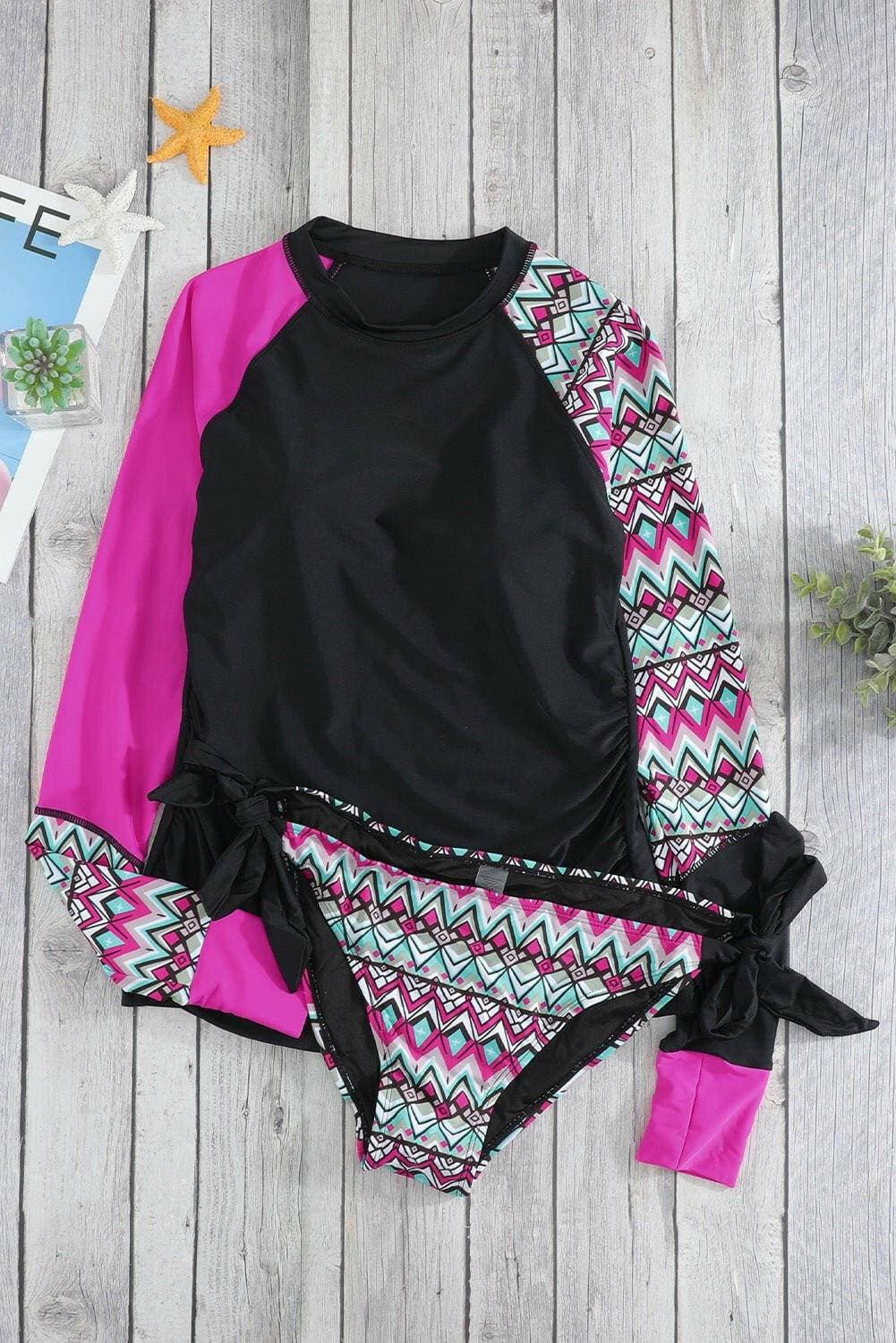 Beach Chic Full Sleeve Swimwear Set with Tied BriefsBeach Chic Full Sleeve Swimwear Set with Tied Briefs
 Upgrade your beach look with our Beach Chic Swimwear Set featuring full sleeves and tied briefs. Step into elegLove Salve Beach Chic Full Sleeve Swimwear Setswimwear