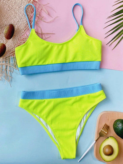 Spaghetti Strap Bikini Set with Scoop NeckUpgrade Your Swimwear Game with our Spaghetti Strap Bikini Set
 
 
Style: Embrace the basic yet chic style of our two-piece bikini set
 
Comfortable Fit: Featuring aLove Salve Spaghetti Strap Bikini Setswimwear