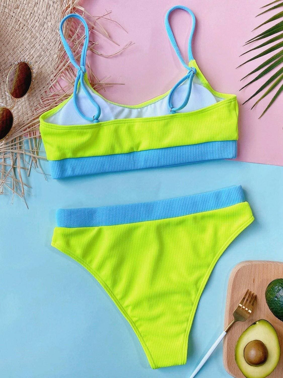 Spaghetti Strap Bikini Set with Scoop NeckUpgrade Your Swimwear Game with our Spaghetti Strap Bikini Set
 
 
Style: Embrace the basic yet chic style of our two-piece bikini set
 
Comfortable Fit: Featuring aLove Salve Spaghetti Strap Bikini Setswimwear