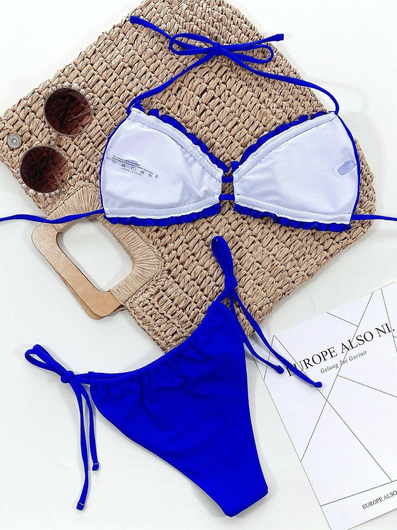 Fierce Frill Halter Neck Bikini EnsembleFierce Frill Halter Neck Bikini Ensemble
 Step into Beach Glamour with the Fierce Frill Halter Neck Bikini Ensemble!
 Key Features:
 
 
Design: Halter neck with playLove Salve Fierce Frill Halter Neck Bikini Ensembleswimwear