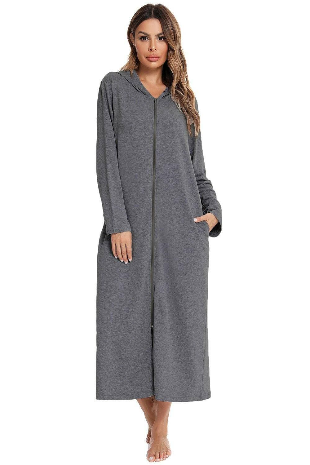 Cozy Zip-Up Nightgown with PocketsCozy Zip-Up Nightgown with Pockets
 Embrace the perfect blend of comfort and style with our Cozy Zip-Up Nightgown featuring convenient pockets.
 
 
Indulge in ComforLove Salve Cozy Zip-swimwear