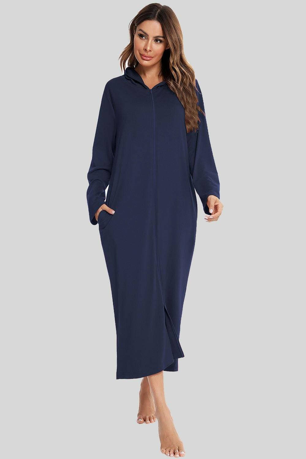 Cozy Zip-Up Nightgown with PocketsCozy Zip-Up Nightgown with Pockets
 Embrace the perfect blend of comfort and style with our Cozy Zip-Up Nightgown featuring convenient pockets.
 
 
Indulge in ComforLove Salve Cozy Zip-swimwear