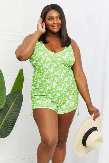 Green Blossom Shore High Waist Floral Tankini SetElevate Your Swimwear Collection
 Introducing the Green Blossom Shore High Waist Floral Tankini Set, where style meets comfort in a captivating design. This exquisitLove Salve Green Blossom Shore High Waist Floral Tankini Setswimwear