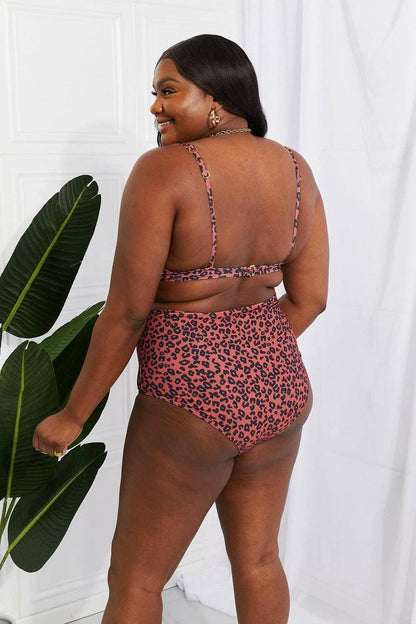 Golden Sands Twist-Front Bikini Set - Ochre Leopard OasisMake a Splash with the Golden Sands Twist-Front Bikini Set
 The Golden Sands Twist-Front Bikini Set in Ochre Leopard Oasis by Marina West Swim is your ultimate compaLove Salve Golden Sands Twist-Front Bikini Set - Ochre Leopard Oasisswimwear