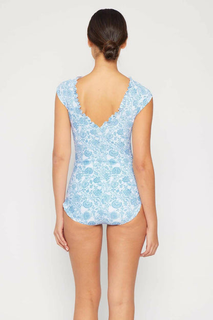 Enchanted Blooms Lace-Up One Piece Swimsuit in Twilight TealUnleash Your Seaside Allure
 Experience the perfect blend of style and comfort with the Enchanted Blooms Lace-Up One Piece Swimsuit in Twilight Teal. This stunning sLove Salve Enchanted Blooms Lace-swimwear