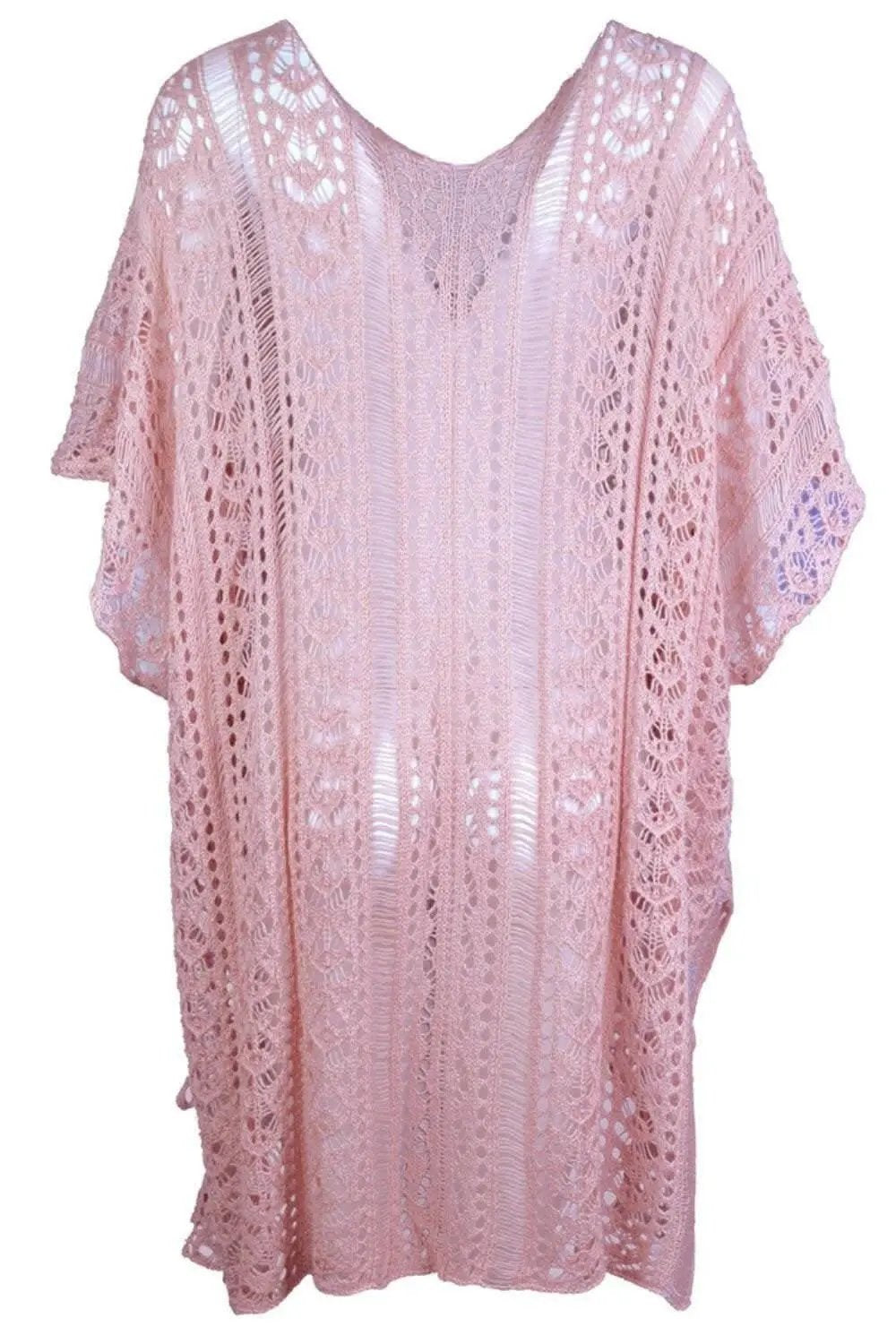Chic sheer v-neck cover-up with tassels - Love Salve 