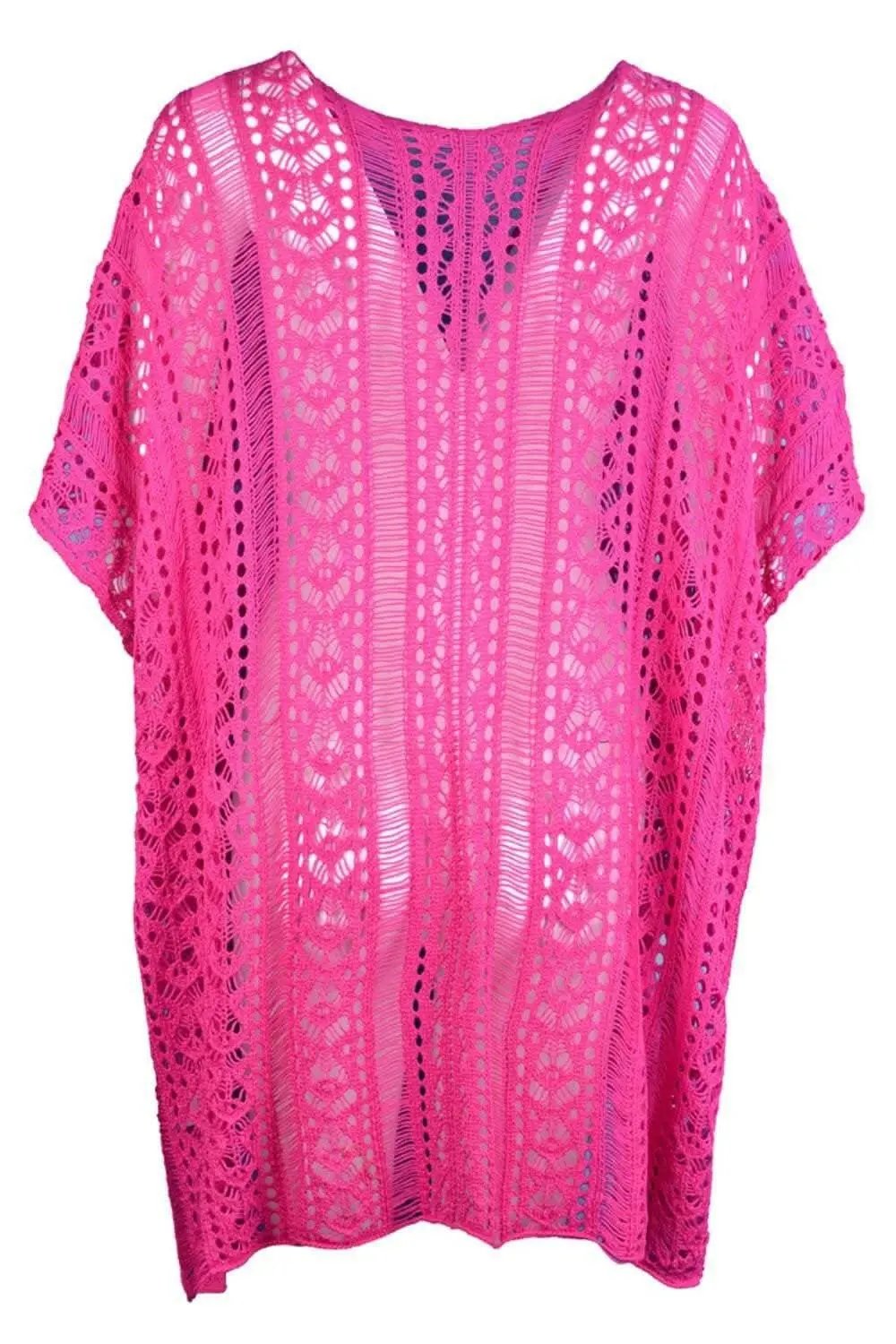 Chic sheer v-neck cover-up with tassels - Love Salve 