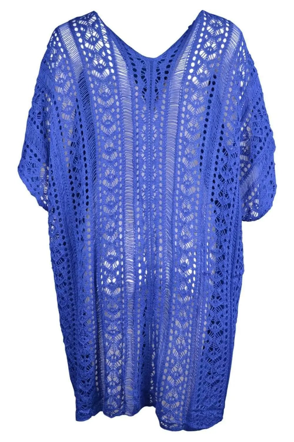 Chic sheer v-neck cover-up with tassels - Love Salve 