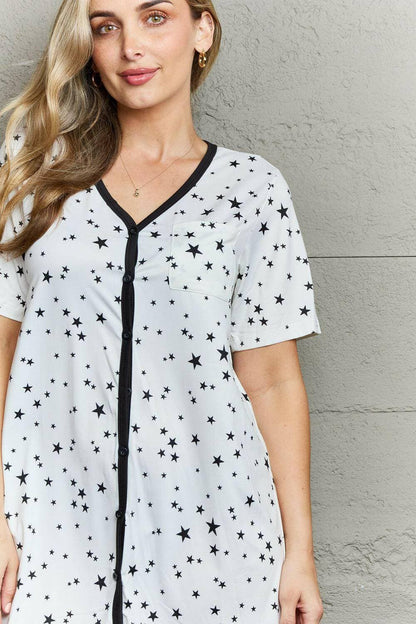 Elegant Midnight Dreams Button-Up Nightwear GownExperience Luxury Comfort with Our Elegant Midnight Dreams Nightwear Gown
 Immerse yourself in a world of luxurious comfort with our Elegant Midnight Dreams Button-ULove Salve Elegant Midnight Dreams Button-swimwear