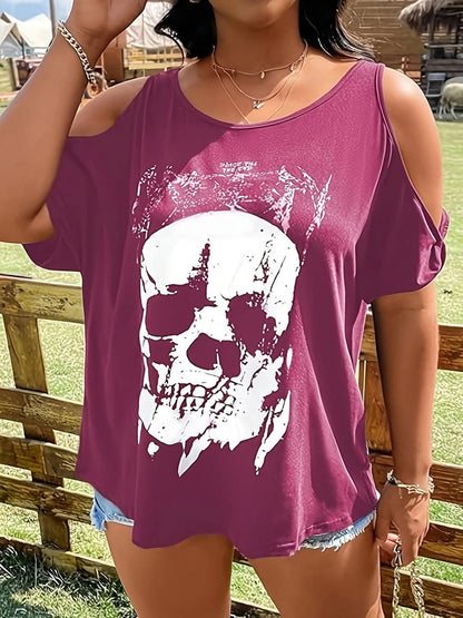 Stylish Plus Size Cold Shoulder Tee - Love Salve 