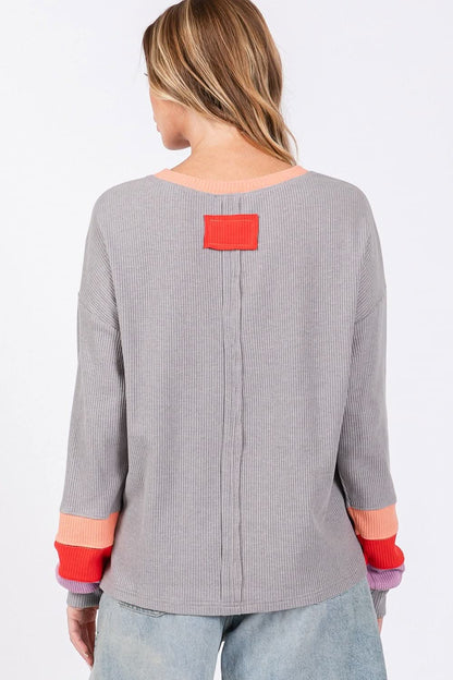 Sage + Fig color block tee - Love Salve 