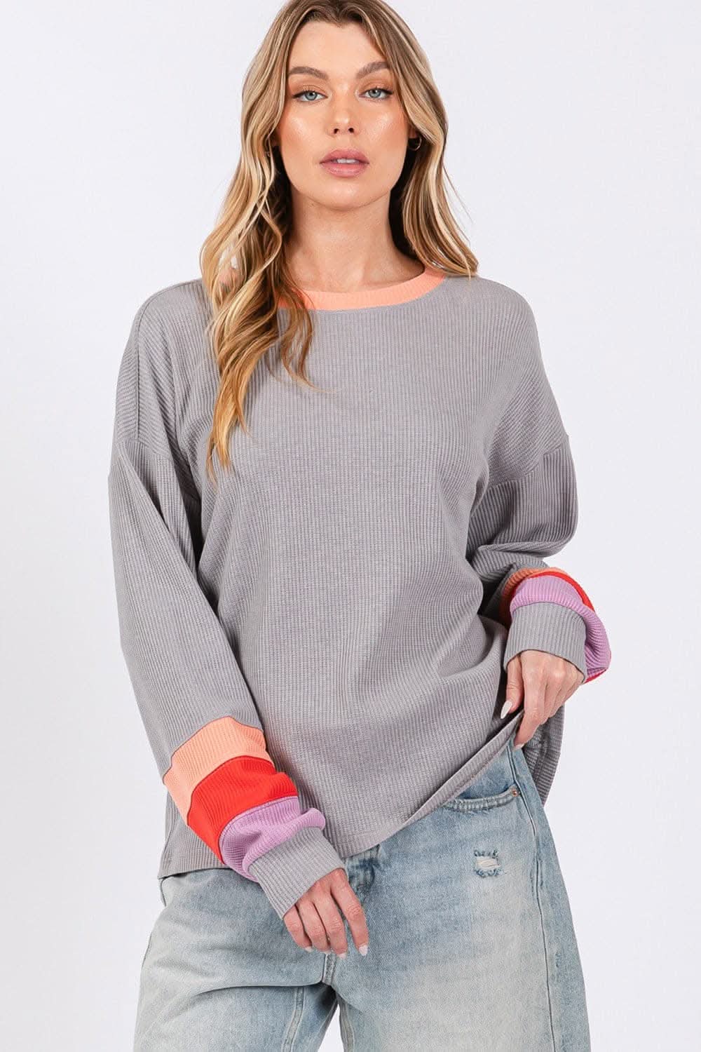 Sage + Fig color block tee - Love Salve 