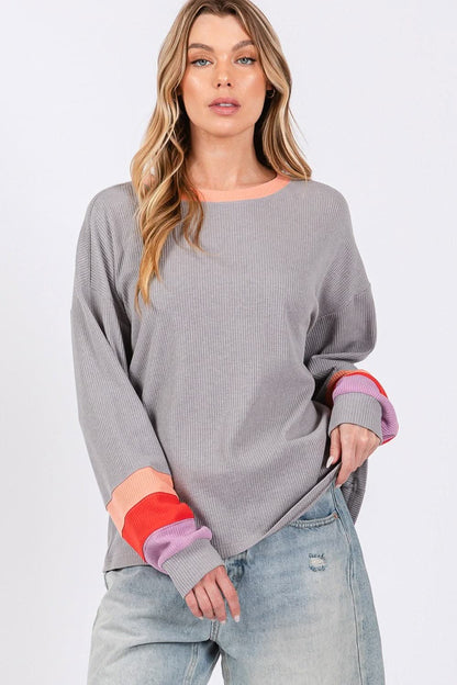 Sage + Fig color block tee - Love Salve 
