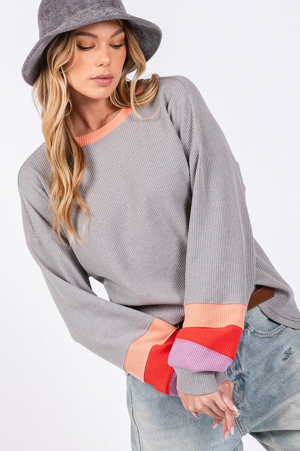 Sage + Fig color block tee - Love Salve 
