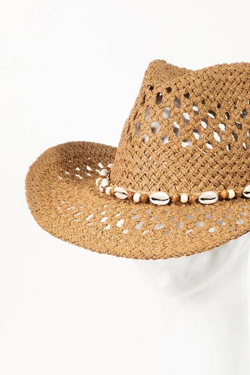 Exquisite Cowrie Shell and Beaded Straw Sun Hat with Intricate String Stand Out in Style
 Elevate your summer ensemble with the Exquisite Cowrie Shell and Beaded Straw Sun Hat. This captivating accessory is designed to make a unique faLove Salve Beaded Straw Sun Hat