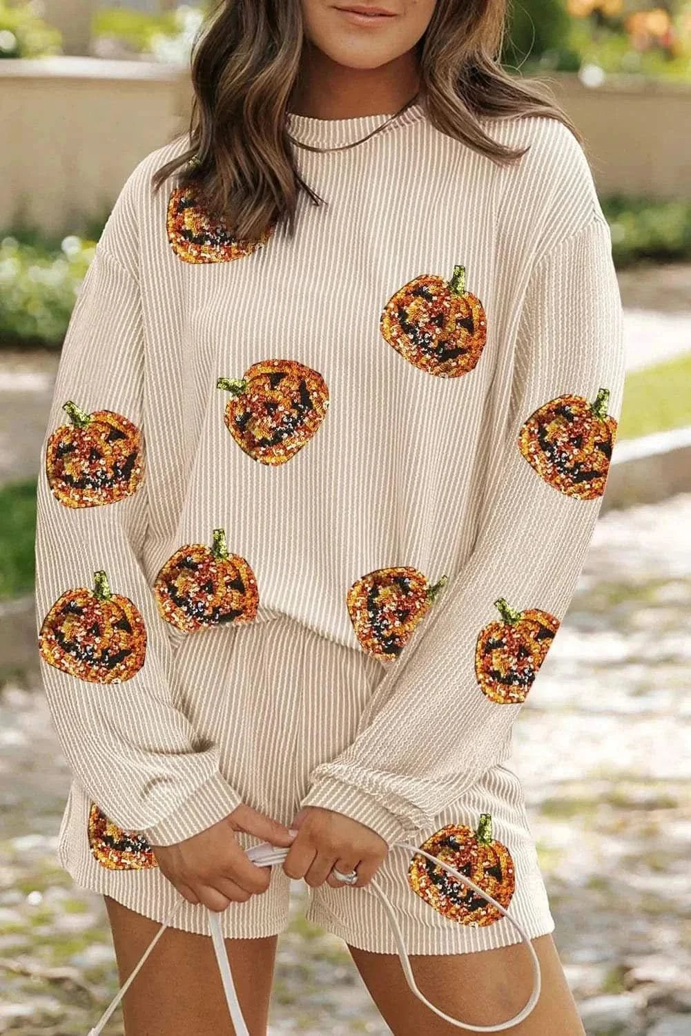 Sparkling sequin pumpkin outfit - Love Salve 