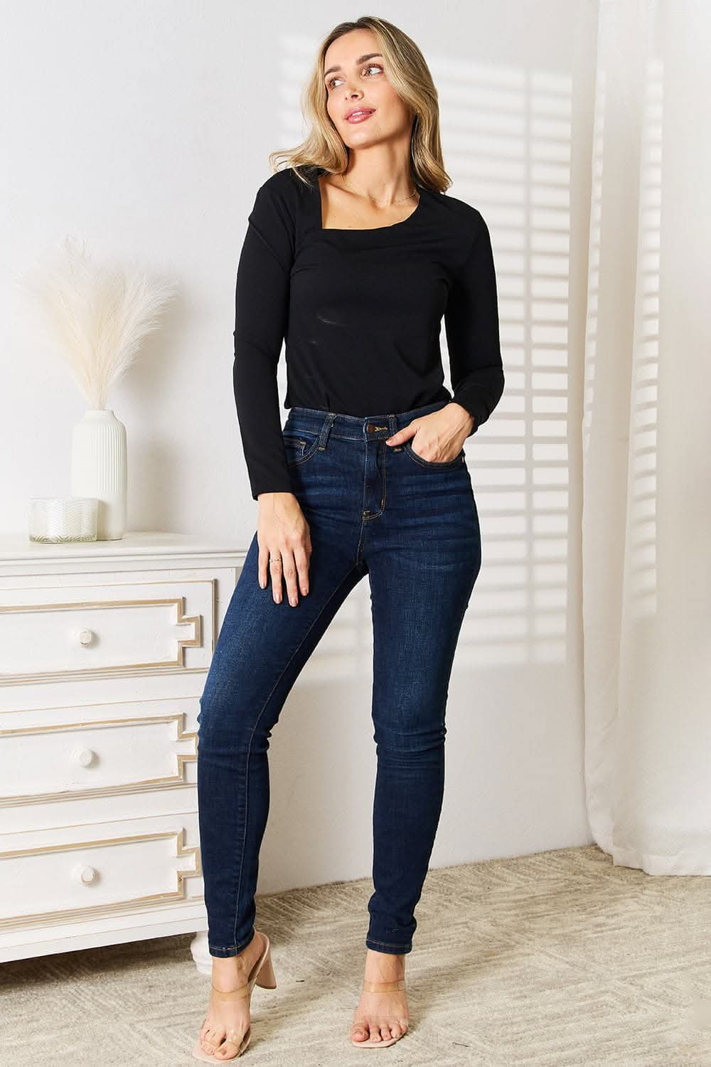 Basic Bae asymmetrical top - chic style - Love Salve 